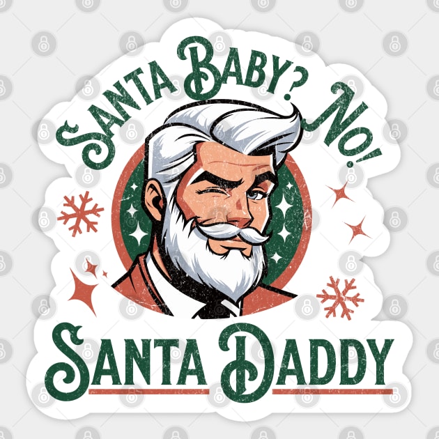 Sexy Santa Daddy Christmas Handsome Santa Claus Sticker by Yesteeyear